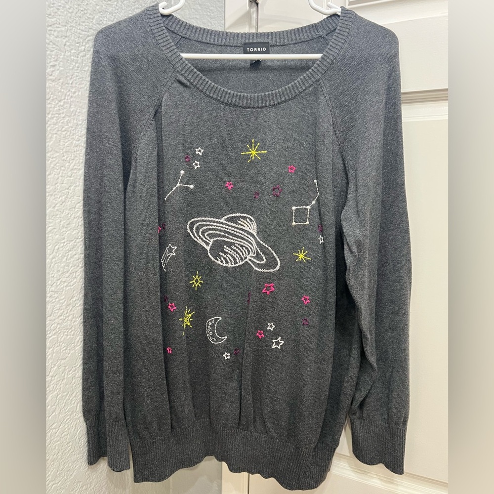 Torrid knit outer space sweater